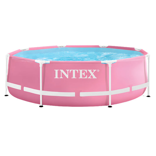 Intex Pink Metal Frame Round Pool Set 244 x 76 cm