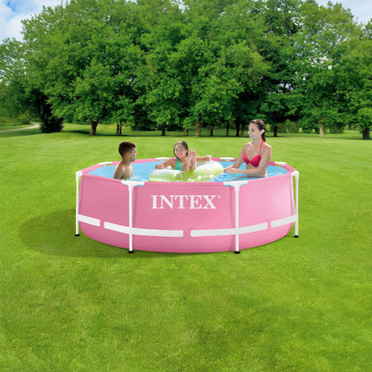 Intex Pink Metal Frame Round Pool Set 244 x 76 cm