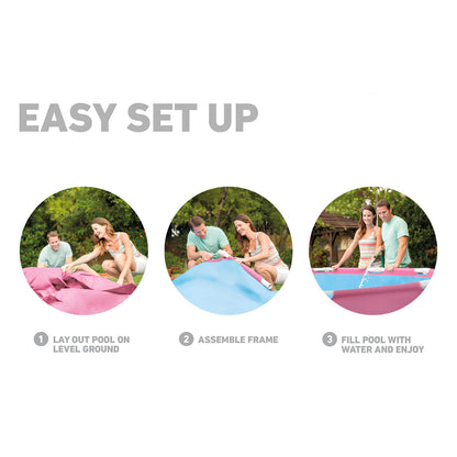 Intex Pink Metal Frame Round Pool Set 244 x 76 cm