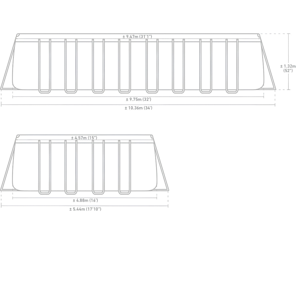 Intex Ultra XTR Rectangular Pool Set 975 x 488 x 132 cm