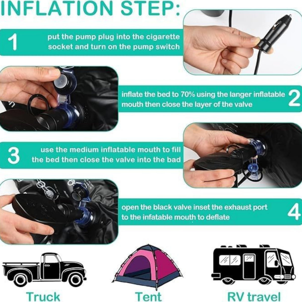 Premium Inflatable Truck Mattress for Camping and Travel