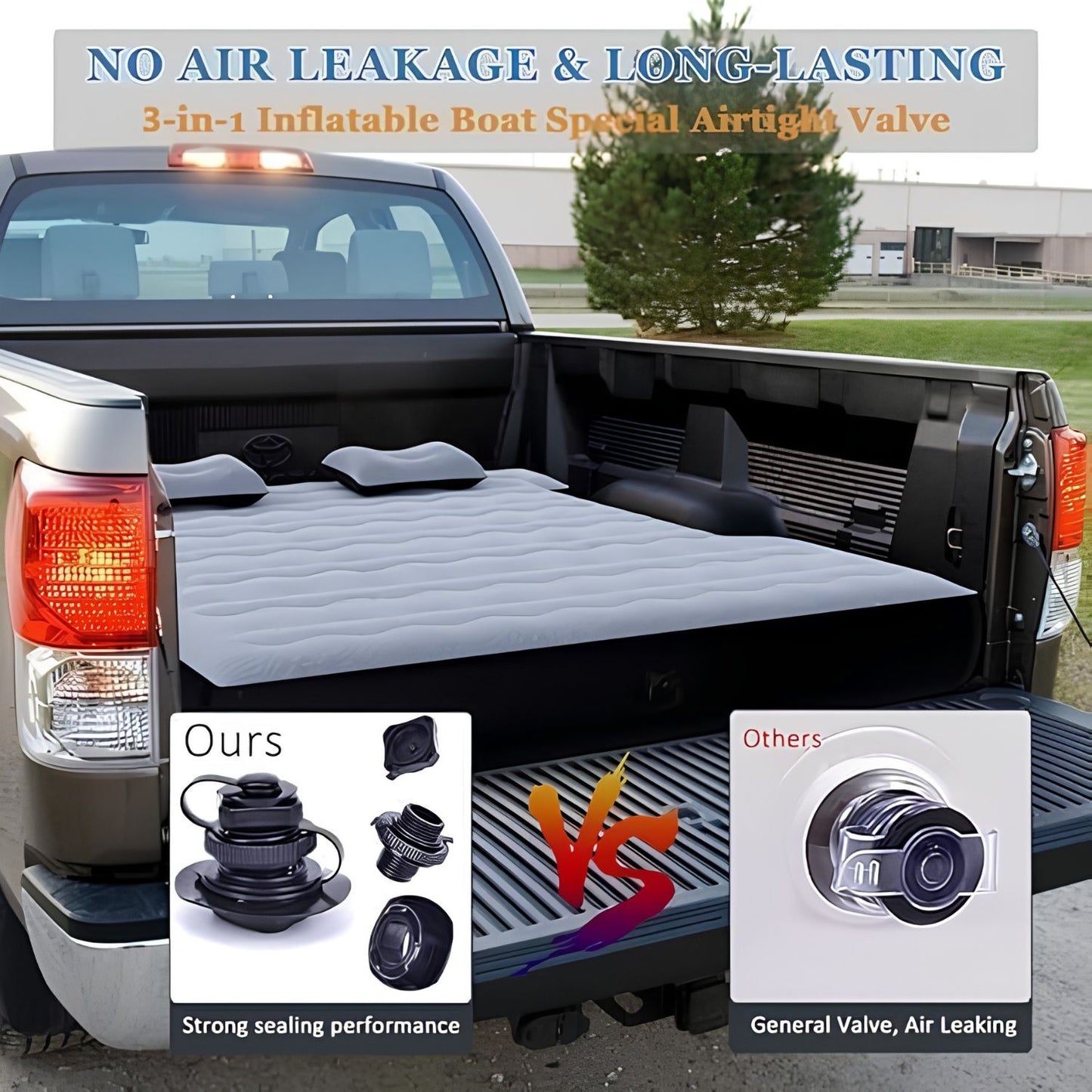ARVEX Thick Truck Bed Air Mattress for 5.5–5.8 ft Short Bed with Air Pump & 2 Pillows