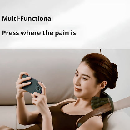 Zoserx Bionic Heated Neck & Shoulder Massager with 3D Shiatsu Kneading, Dual Heat Therapy, USB-C Rechargeable, Cordless Deep Tissue Massage for Neck, Back, Legs & Shoulders