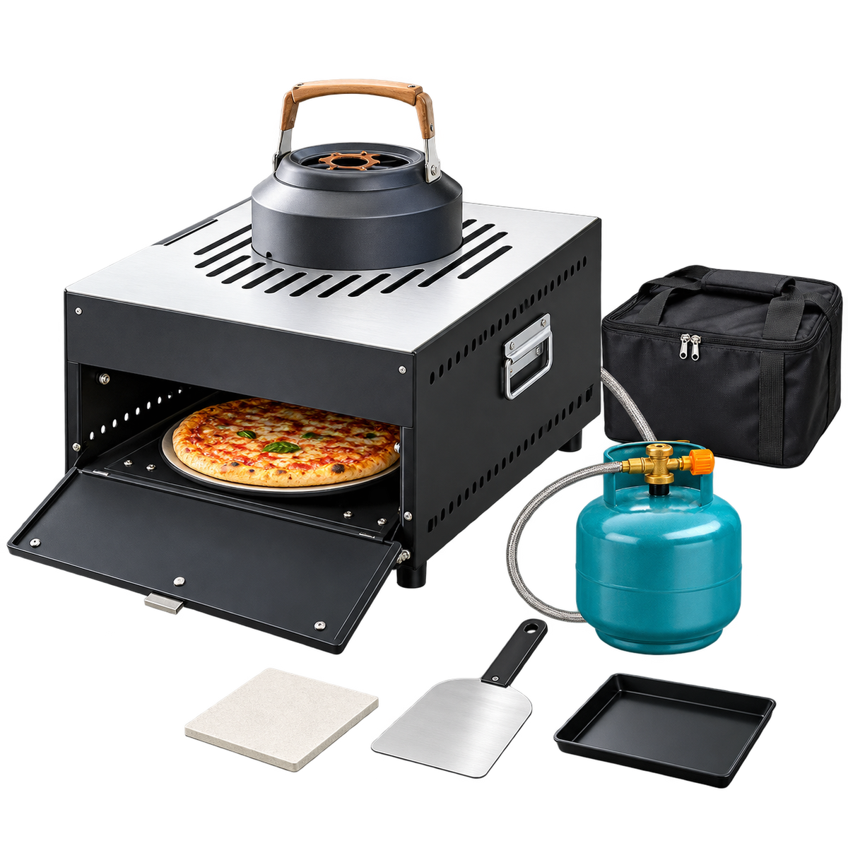 CM-38499 3-in-1 Portable Camping Gas Oven 8000W