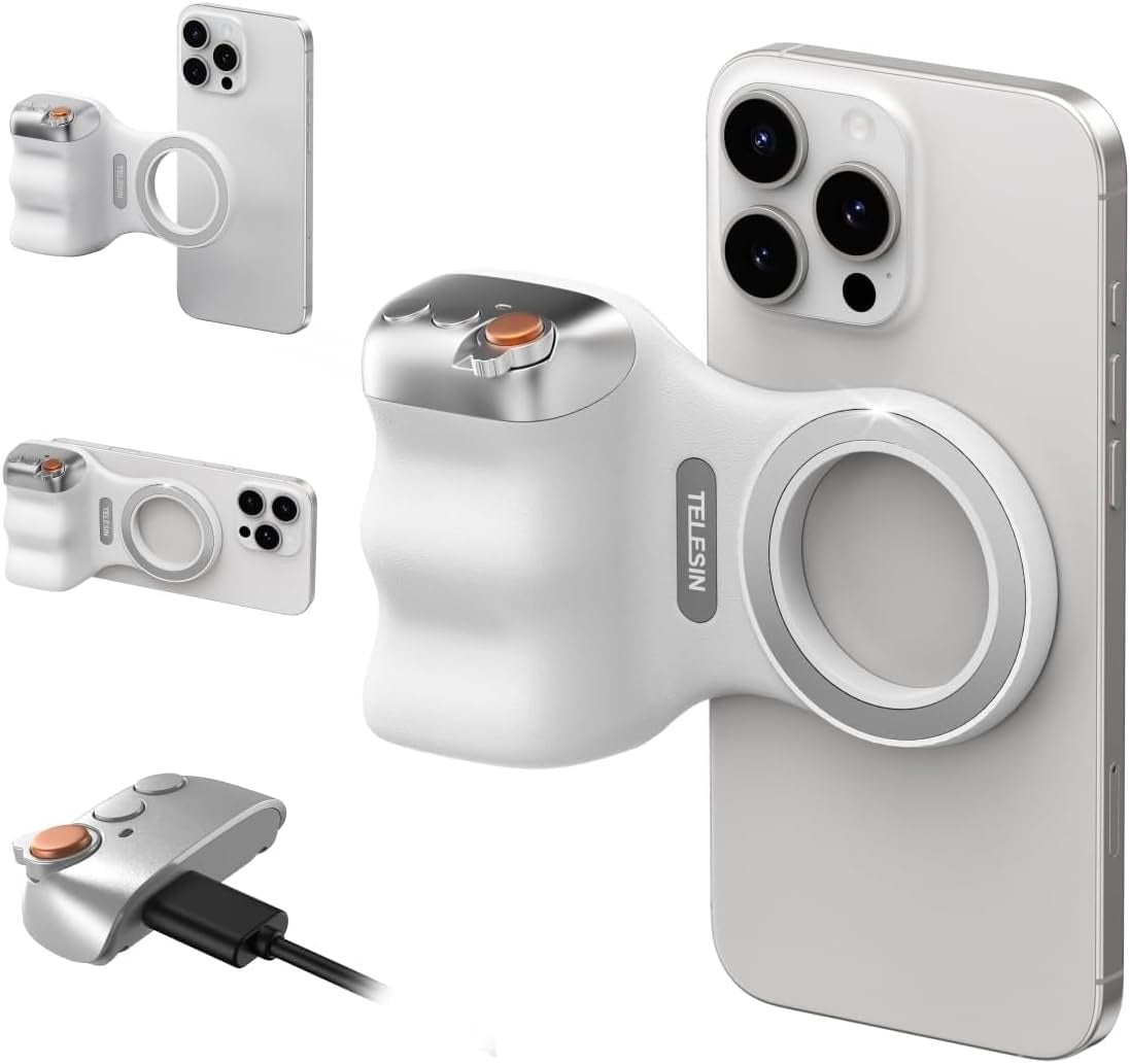 TELESIN Mobile Creator Kit – Magnetic Camera Grip & Selfie Light