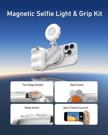 TELESIN Mobile Creator Kit – Magnetic Camera Grip & Selfie Light