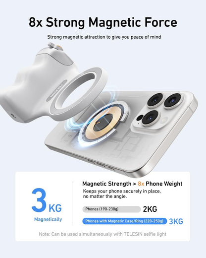 TELESIN Mobile Creator Kit – Magnetic Camera Grip & Selfie Light