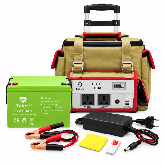 Toby's BTY 100A portable power station complete kit