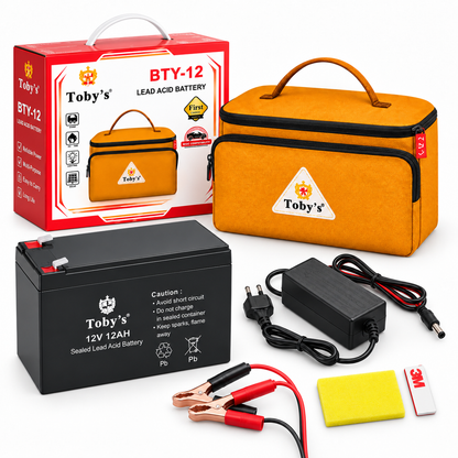 Toby's BTY 12A rechargeable camping battery kit - alternate product angle