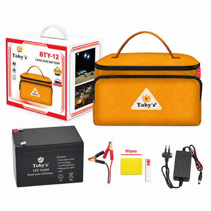 Toby's BTY 12A 12000mAh 12V Rechargeable Camping Battery