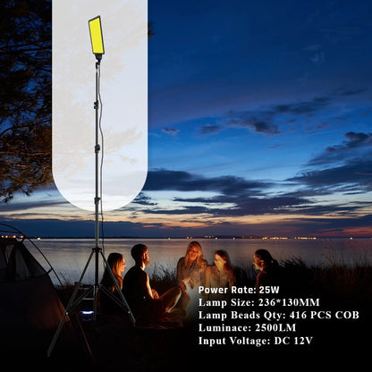 Toby's BVT-01 2500LM 12V COB camping light with 2.6m tripod
