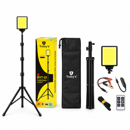 Toby's BVT-01 camping light with tripod and accessories
