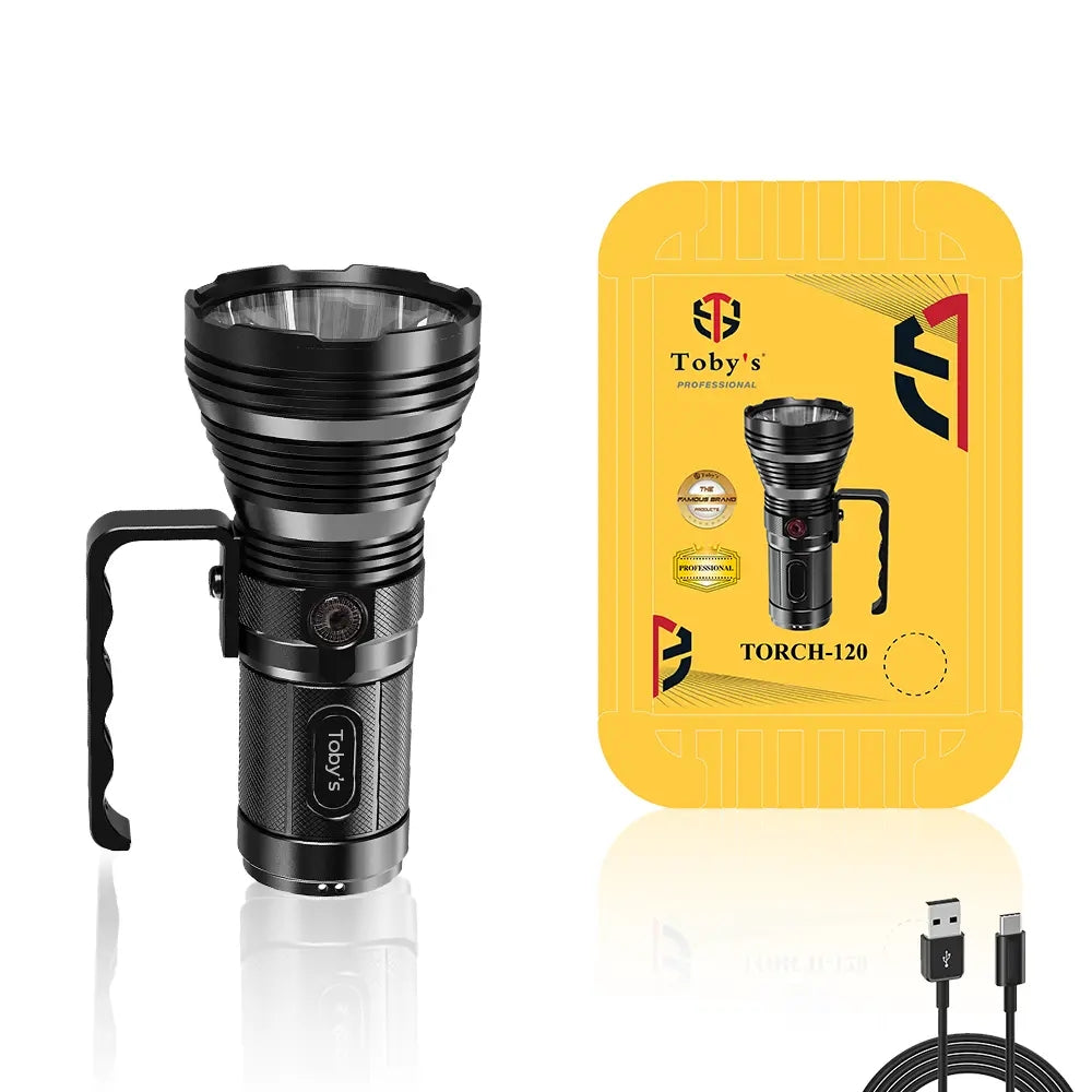 Toby's Torch 120 5000LM 50W Rechargeable Flashlight
