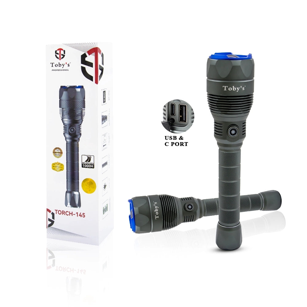 Toby's Torch 145 1000LM Rechargeable LED Flashlight