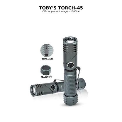 Toby's Torch 45 1000LM rechargeable LED flashlight official product detail