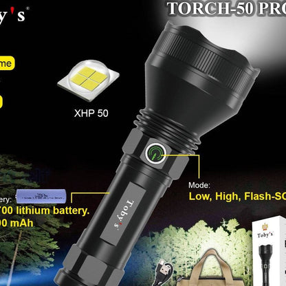 Toby's Torch 50 Pro 2000LM rechargeable LED flashlight - official Toby's product crop