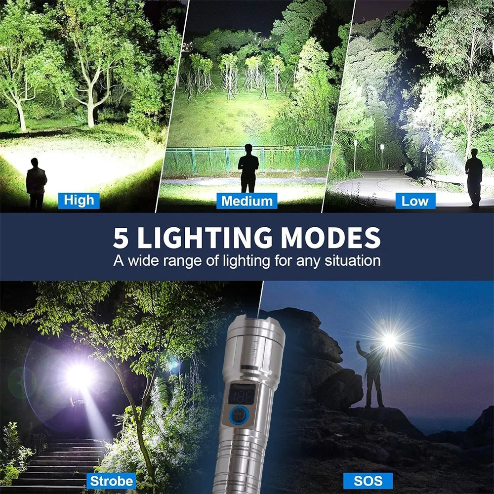 Toby's Torch 85 five lighting modes and SOS feature