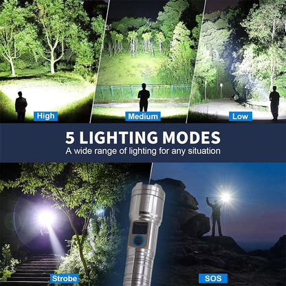 Toby's Torch 85 five lighting modes and SOS feature
