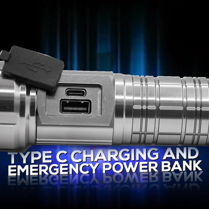 Toby's Torch 85 USB-C charging and emergency power bank ports