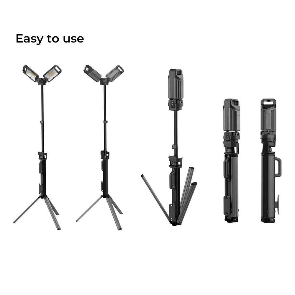 Toby's VIP 11 Pro foldable tripod and carry setup