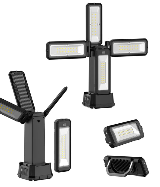 Toby's VIP 12 Ultra foldable multi-panel camping light head