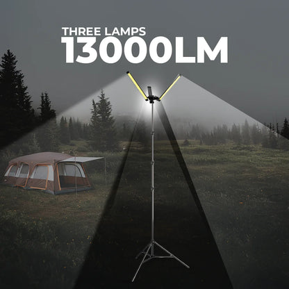 Toby's VIP 15 Pro 13000 lumen camping light in outdoor setting