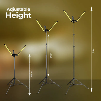 Toby's VIP 15 Pro adjustable tripod height up to 2.5m