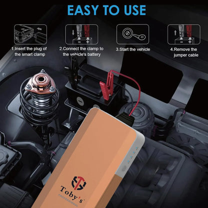 Toby's X19 Pro compressor jump starter in use