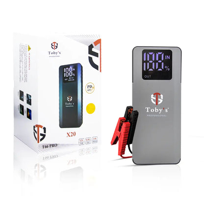 Toby's X20 Jump Starter product and retail box