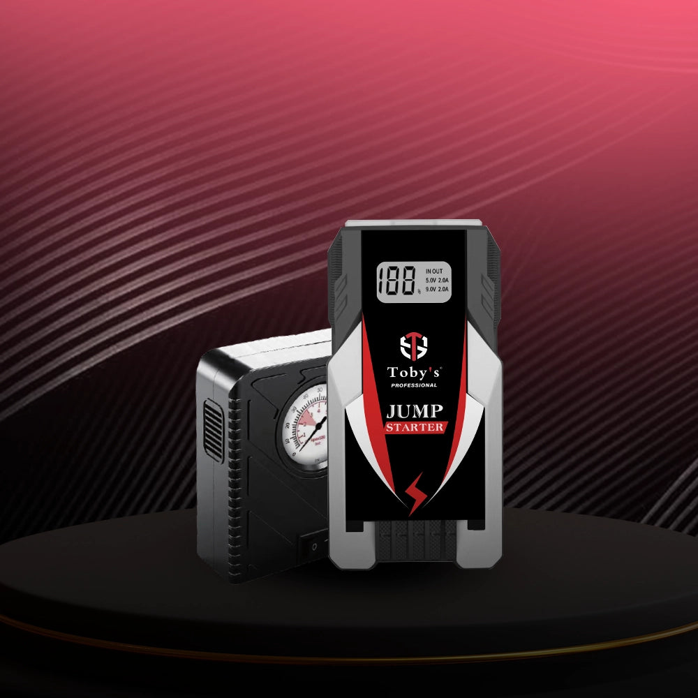 Toby's X6 6000mAh jump starter with air compressor