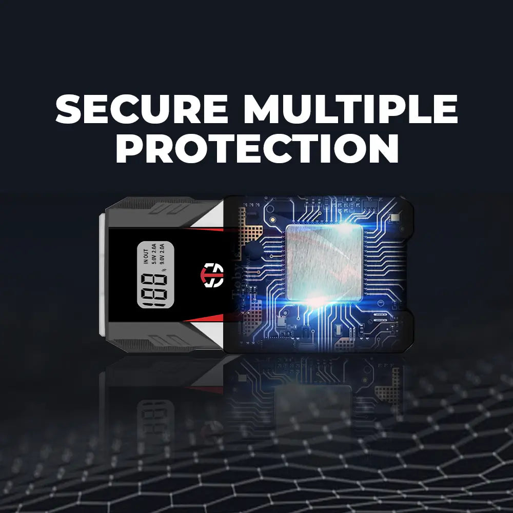 Toby's X6 jump starter multiple safety protection